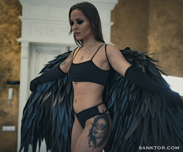 inked milf with wings